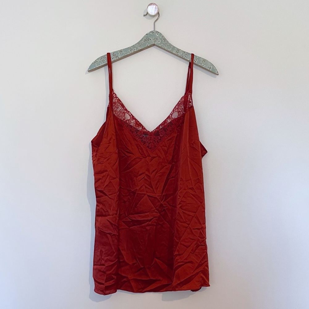 City Chic Flaunt It Cami Rust Orange
